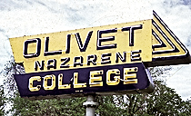 Image of Olivet sign near Burke Administration